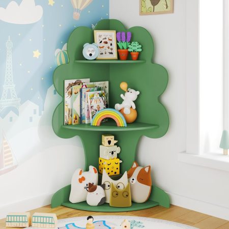 Tree Style Kids Bookshelf Toy Storage Organizer