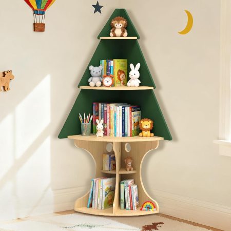 Space Saving Kids Corner Bookshelf Organizer